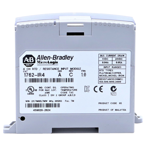 1762-IR4 New Allen Bradley MicroLogix 1200 RTD/Resistance Input Module